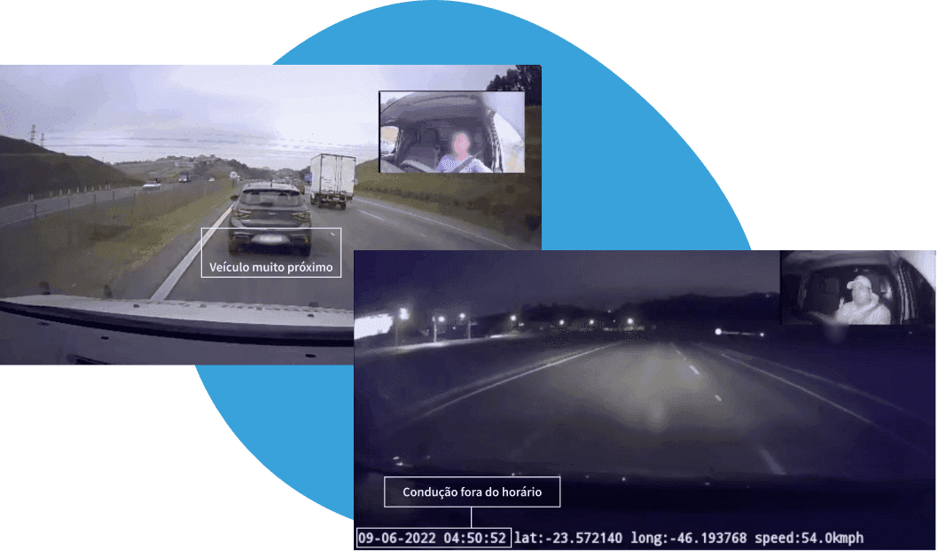 Alerta automático gerado pela câmera da SmartGPS